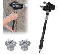 Bush Hammer Tool - Martello pneumatico per scabbling con manico lungo e interruttore a manopola, efficienza 6-8 m²/h per testurizzazione di pietra e cemento, 9/12/18/24 denti