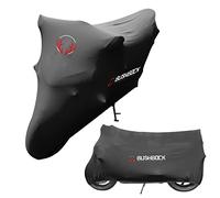 BUSHBOCK Premium Tarpaulin BUSHBOCK® Premium Tarpaulin Telone per motocicletta per interni Protezione antipolvere Tessuto elastico in velluto traspirante (XL-XXL, Nero)