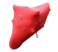 BUSHBOCK Premium Tarpaulin BUSHBOCK® Premium Tarpaulin Telone per motocicletta per interni Protezione antipolvere Tessuto elastico in velluto traspirante (ML, Rosso)