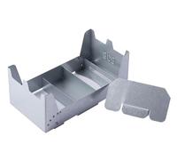 Bushcraft Buscn337Fornello pieghevole pieghevole a combustibile Dragon con antivento, Argento