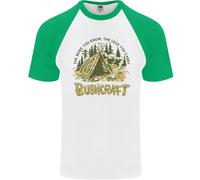 Bushcraft Divertente Outdoor Attività Scout Campeggio Uomo S/S Baseball T-Shirt