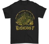 Bushcraft Divertente Outdoor Pronto Campeggio Scout Uomo T-Shirt 100% Cotone