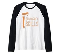 Bushcraft Skills Sopravvivenza all'aperto Vivere Natura Campeggio Maglia con Maniche Raglan