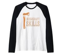 Bushcraft Skills Sopravvivenza all'aperto Vivere Natura Campeggio Maglia con Maniche Raglan