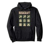 Bushcraft Sopravvivenza all'aperto Vivere Natura Campeggio Felpa con Cappuccio