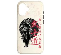 Bushido Code Samurai Giappone Guerriero Spadaccino Kanji Custodia per iPhone 16