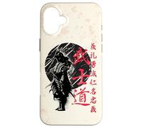 Bushido Code Samurai Giappone Guerriero Spadaccino Kanji Custodia per iPhone 16 Plus