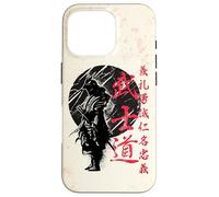 Bushido Code Samurai Giappone Guerriero Spadaccino Kanji Custodia per iPhone 16 Pro