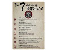 Bushido Metal The 7 Virtù Of Bushido Poster Bushido Conoscenza Vintage Home Decor Poster Decor Poster Wall Art Tin Sign Decor Poster Poster Poster di metallo 20 x 35 cm