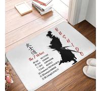 Bushido Samurai Le 7 Virtù Zerbino Antiscivolo Tappeto per Cucina Ingresso Casa Bagno Soggiorno Tappetini