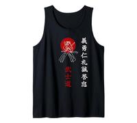 Bushido Samurai Sette Virtù di Bushido Samurai e sole rosso Canotta