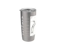 Bushido Sumi-e Samurai 7 Virtù Kanji Giapponese in Italiano Bicchiere termico in acciaio inox doppia parete