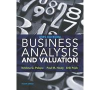 Business Analysis and Valuation