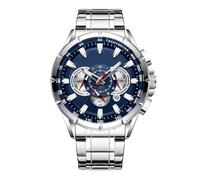 Business Smart Watch da uomo, in acciaio inox per uomini | Guardia da polso per uomini - Questo orologio da uomo progettato per l'affidabilità assicura che tu sia il momento giusto, Blu e bianco