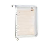 Business Study Home - Business Study Home - Business Study - Cerniera in PVC trasparente a 6 anelli, custodia protettiva per bilancio 25,4 x 17,8 cm, copertina per pianificatore | Notebook