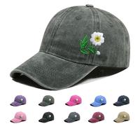 Busnos Flower Baseball cap Cappello da Baseball Cappello da Trucker Divertente Cappelli a Palla Distressed Carino Verde Cappello a Coda di Cavallo