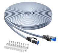 BUSOHE Cat 8 Cavo Ethernet 25m, Cavo di Rete LAN Gigabit RJ45 Piatto ad Alta Velocità, Cavo Patch Internet 40Gbps 2000Mhz Compatibile con PC, Laptop, Router, Modem