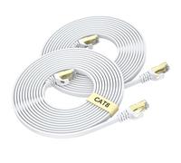BUSOHE Cat 8 Cavo Ethernet 2M 2 Pezzi, Rete LAN Alta Velocità 40Gbps Piatto