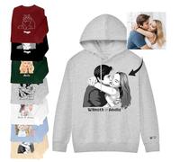 Busparst Felpe con Cappuccio Personalizzate Progetta la Tua Felpa Personalizzata con Foto Davanti e Dietro