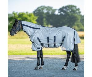 BUSSE Coperta Antimosche per il Paddock Superb AB - Argento (Blu) - 145 cm