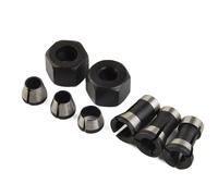 Bussola 8 Pz Nero + Argento CNC Fresa Verticale Carbonio Acciaio Serraggio Dadi