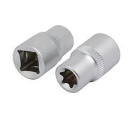 Bussola a percussione Torx in acciaio al cromo vanadio E10 da 3/8 pollici, 2 pezzi