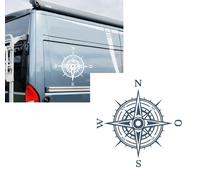Bussola adesiva rosa dei venti adesivo auto caravan camper roulotte (308/3)