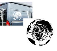 Bussola adesiva rosa dei venti auto caravan camper roulotte da 20 cm a 60 cm ...