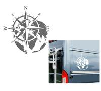 Bussola adesiva rosa dei venti auto caravan camper roulotte da 20 cm a 60 cm ...