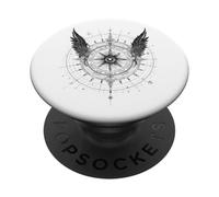 Bussola Alata Occhio Mistico Oscuro Occulto PopSockets PopGrip Adesivo