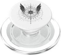Bussola Alata Occhio Mistico Oscuro Occulto PopSockets PopGrip per MagSafe