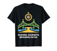 Bussola Bridge 'Guiding Journeys, Bridging Paths' Design Maglietta