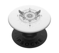 Bussola Celeste Ali Angelo Vintage Zodiaco Mistico PopSockets PopGrip Adesivo