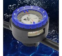 Bussola da immersione magnetica resistente da 50 m, bussola subacquea, morsetto per tubo, bussola luminosa subacquea, con supporto a clip per finestra laterale
