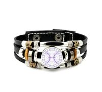 Bussola Dei Pesci Geometria Entanglement Quantistico Bracciale Regolabile In Pelle Intrecciata A Strati, Bracciale Punk Etnico Fatto A Mano, Accessorio Dell'Amicizia Regalo Di Compleanno Natale