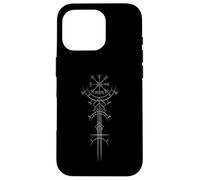 Bussola delle rune spirituali Mitologia vichinga dei guerrieri nordici Custodia per iPhone 16 Pro