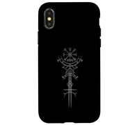 Bussola delle rune spirituali Mitologia vichinga dei guerrieri nordici Custodia per iPhone X/XS