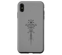 Bussola delle rune spirituali Mitologia vichinga dei guerrieri nordici Custodia per iPhone XS Max