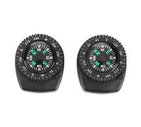 Bussola Digitale Portatile Mini, 2 Pezzi - Accessorio Pronto Uso per Sopravvivenza Emergenza con Braccialetto Paracord