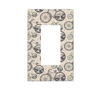 Bussola E Montagne In Biciclette Ruote Wall Plate Covers, 1- Gang Piastre Da Parete Medie Dimensioni 12,7 x 7,6 cm, Copertura Decorativa Interruttore Della Luce, Policarbonato Termoplastico