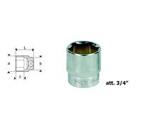 BUSSOLA ESAGONALE DA 3/4" MAURER PLUS DA 46 MM IN ACCIAIO CROMO VANADIUM