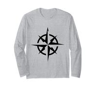Bussola Escursionismo Campeggio Vela Nautico Marinaio Escursion Maglia a Manica