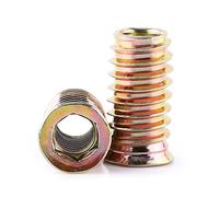 Bussola Filettata Legno, Assortimento Di Dadi Con Inserti Filettati, Acciaio Al Carbonio Zincato Con Esagono Incassato, Assortimento Di Dadi Per Mobili In Legno (M8*25mm)