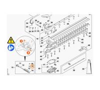 Bussola filettata tagliasiepi modelli HLA135 ORIGINALE STIHL 42436429002