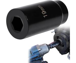 Bussola Harmonic Balancer 77080, 19 mm, chiave per bulloni per albero motore, per Honda, 3 volte la massa e la coppia, bussola profonda con contrappeso esagonale da 1/2", in acciaio GB 40CR