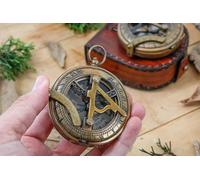 Bussola incisa, con scritta in lingua inglese "To My Husband I Love You", regalo per uomo, bronzo, romantico per lui/lei, ricordo per marito (personalizzata)