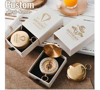 Bussola incisa personalizzata, regalo unico per testimone dello sposo, regalo per matrimonio, compleanno, anniversario, bussola di navigazione, regalo per insegnante e collega per uomini e donne Scato