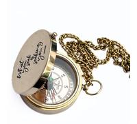 Bussola magnetica vintage in ottone lucido inciso con citazione Rumi 'What You Seek is Seeking You' - Regalo motivazionale per la navigazione marina