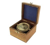 Bussola Maritime Decorativo Ottone/Legno Sea-Club