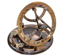 Bussola marittimo compasso orologio solare navigazione stile antico replica 13cm